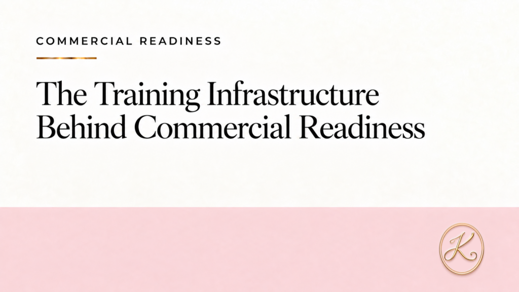The Training Infrastructure Behind Commercial Readiness — Official Circle K Commercial Readiness blog hero with The Training Infrastructure Behind Commercial Readiness and the official gold Circle K