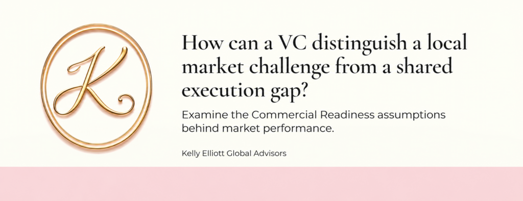 How can a VC distinguish a local market challenge from a shared execution gap? How can a VC distinguish a local market challenge from a shared execution gap?