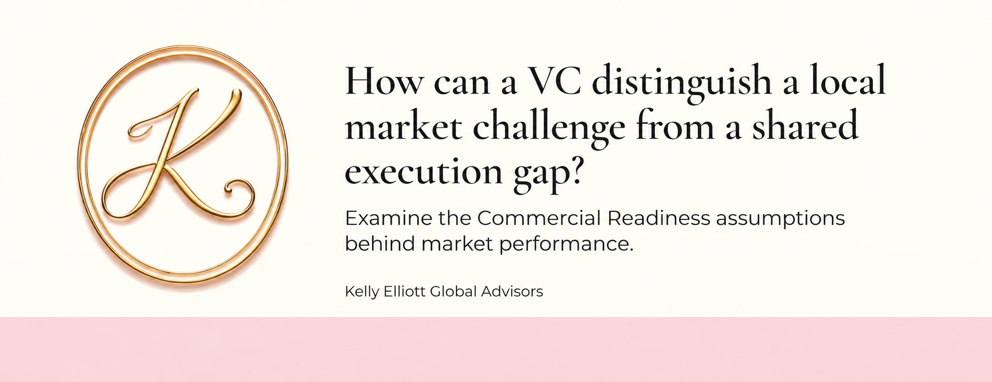 How can a VC distinguish a local market challenge from a shared execution gap?
